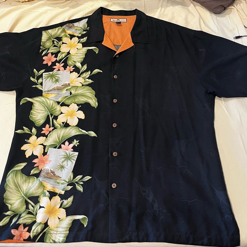 Tommy Bahama Navy Floral Button Down Shirt